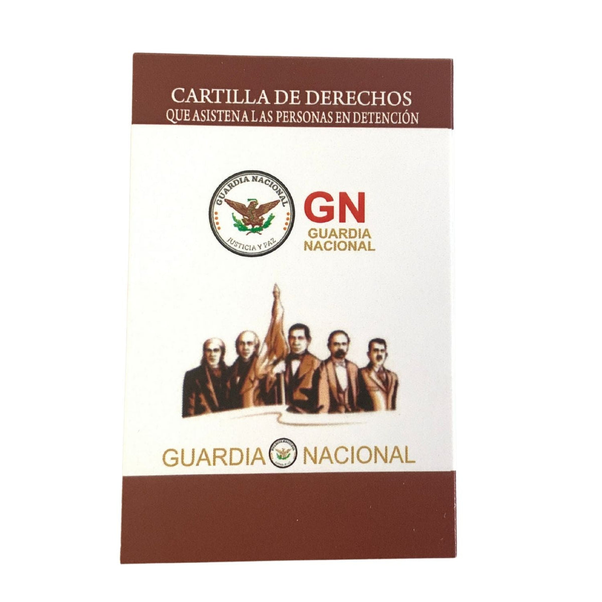 Cartilla de derechos para personas en detención, paquete de 5 piezas