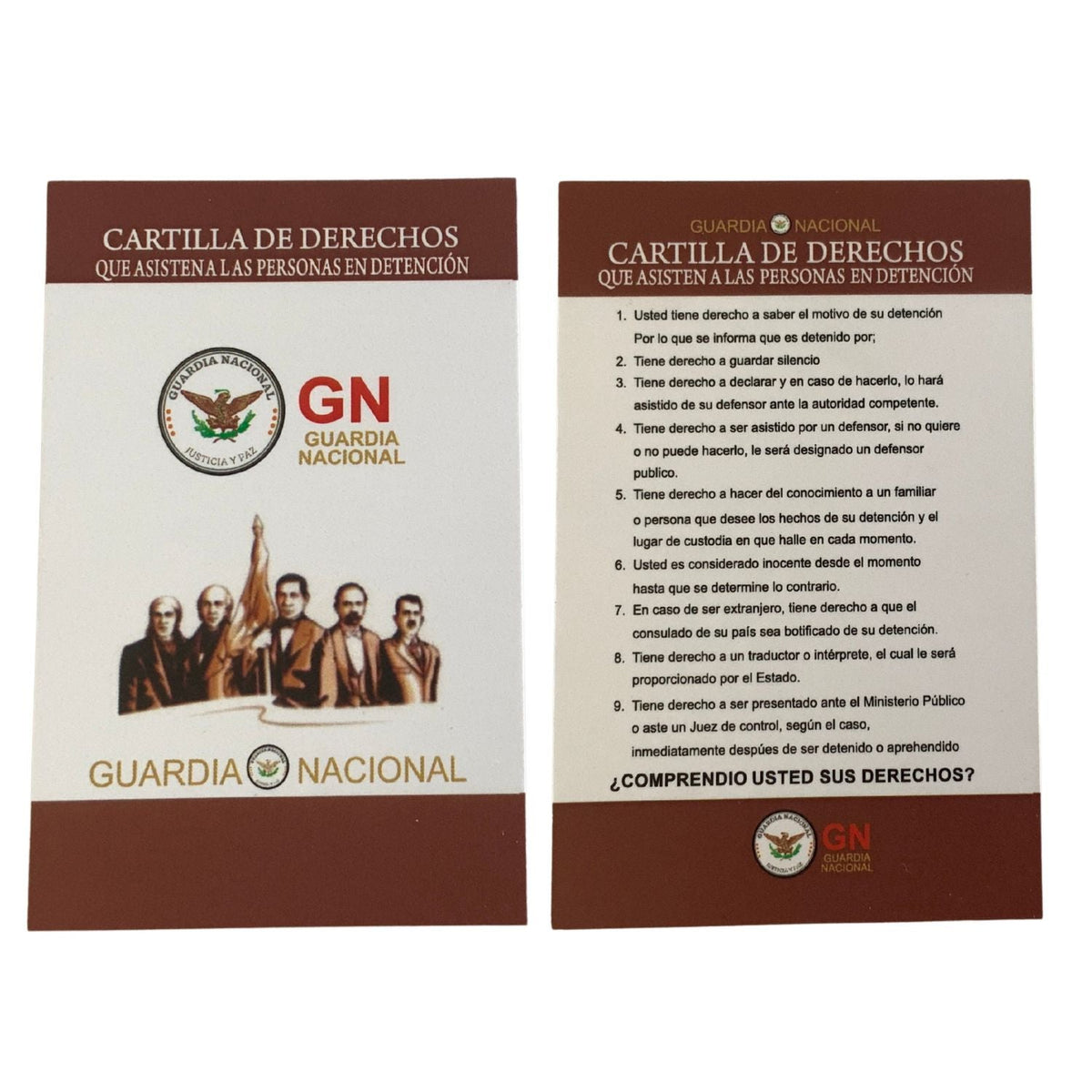 Cartilla de derechos para personas en detención, paquete de 5 piezas - foto 3