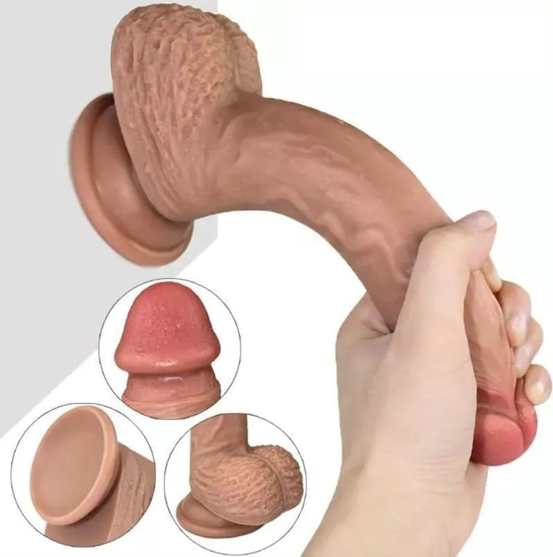 Dildo Consolador Grande Realista Ventosa Silicona Para Mujer