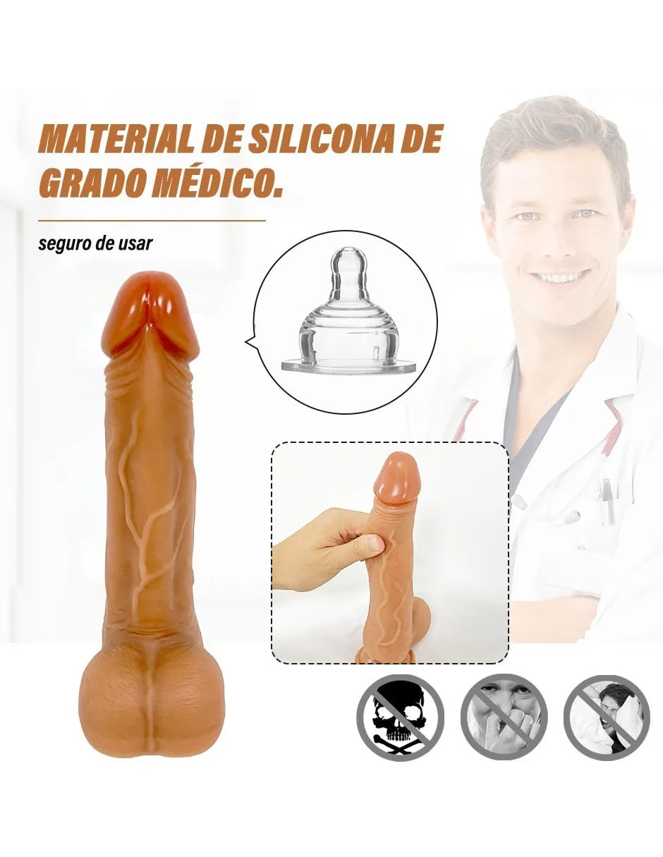 Vibrador Consolador Realista Dildo Pene Telescópico