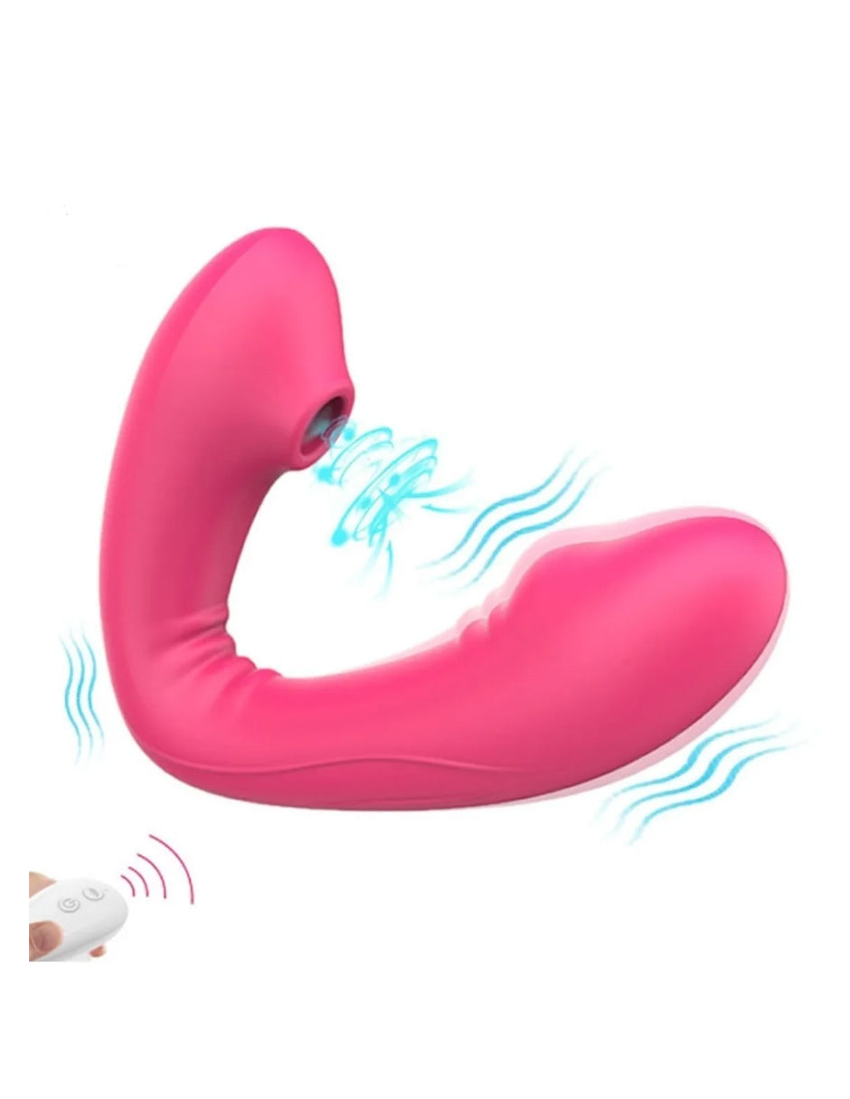 Vibrador C/ Succionador De Clítoris Y Consolador Punto G