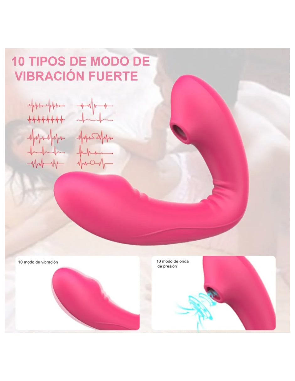 Vibrador con succionador De Clítoris y Estimulador De Punto G