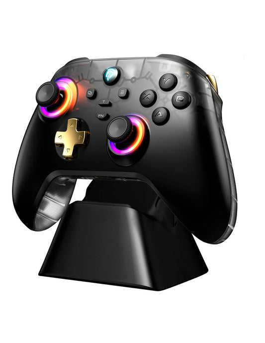 Control D05 de Joystick Inalámbrico Bluetooth Gamepad Luz RGB NEGRO