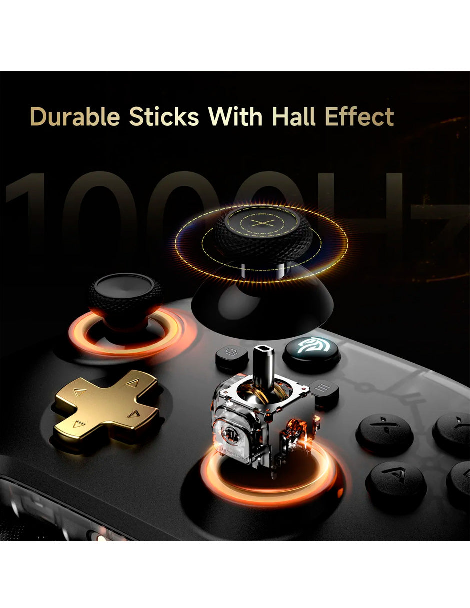 Control D05 de Joystick Inalámbrico Bluetooth Gamepad Luz RGB NEGRO