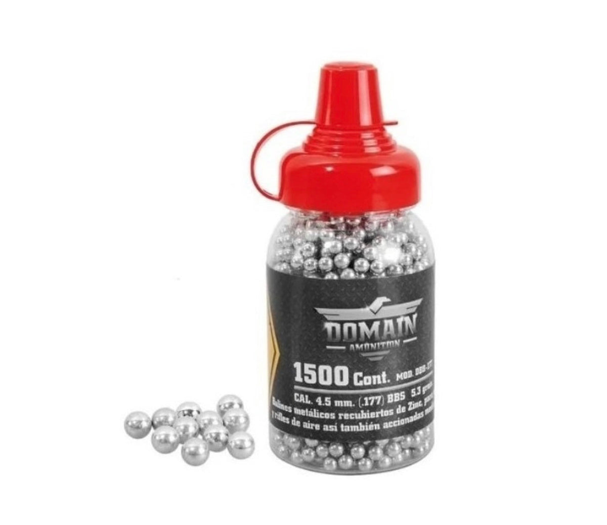 Balines de acero calibre 4.5 mm, paquete de 1500 piezas DBB-177