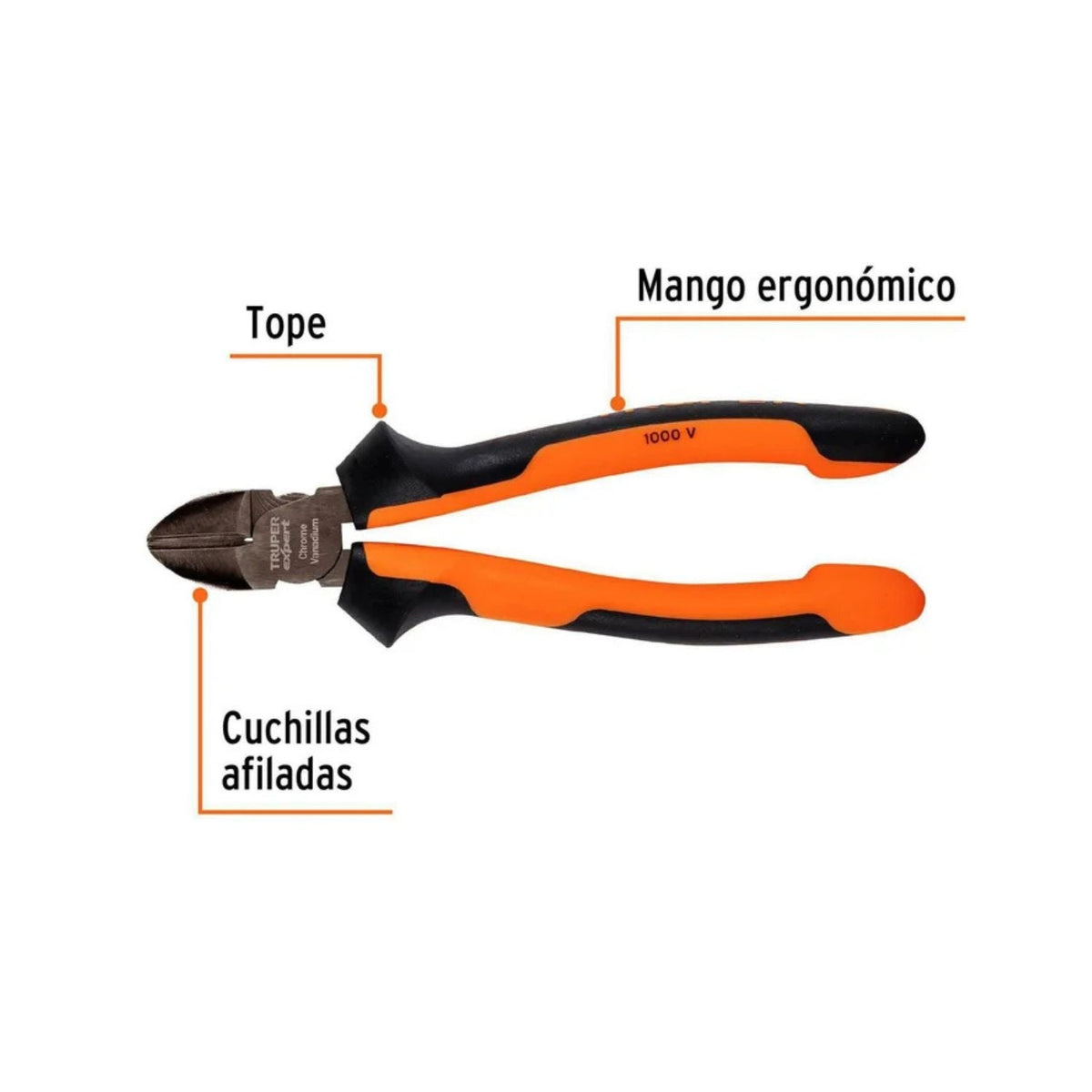 Pinzas de corte diagonal al ras con hojas anguladas - foto 3