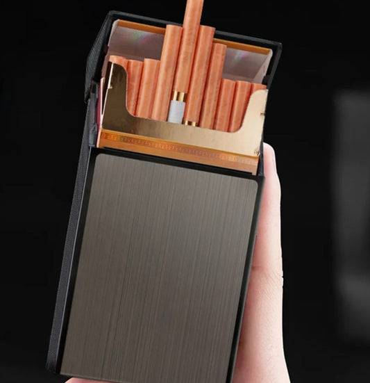 Cigarrera con encendedor de resistencia por USB, modelo DHJ-28