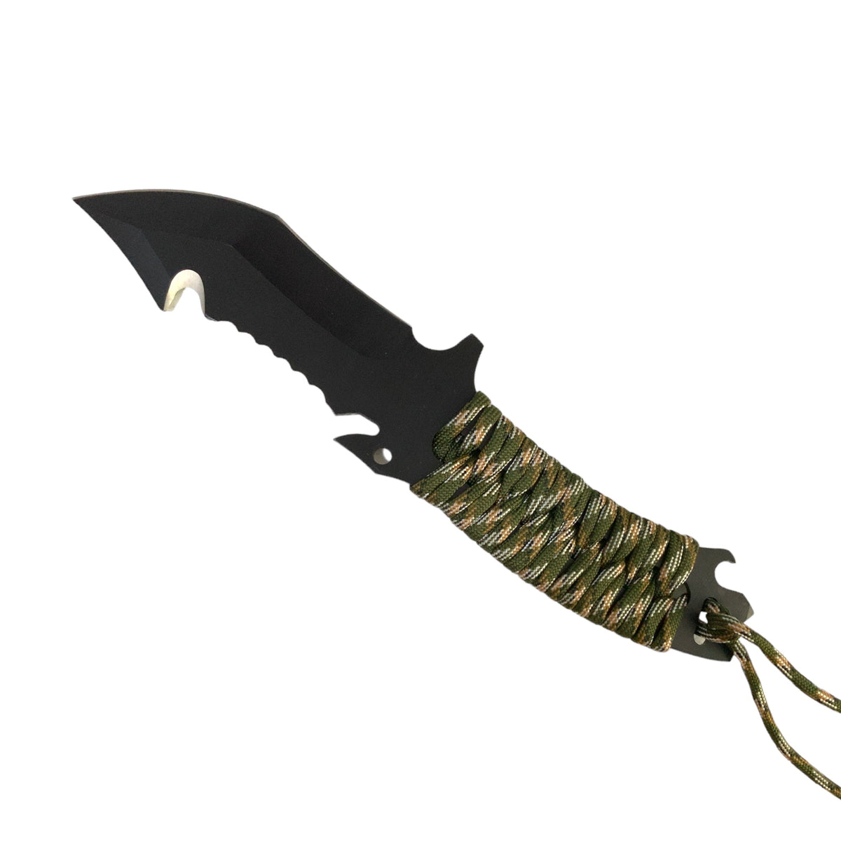 Cuchillo multiusos con mango de paracord, modelo DJ-4