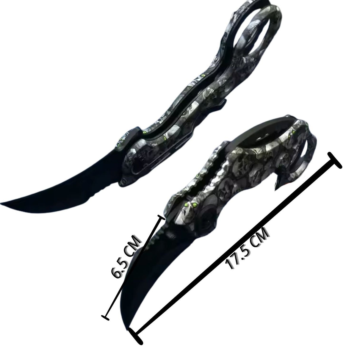 Navaja karambit plegable con anillo de agarre, estilo EDC - foto 3