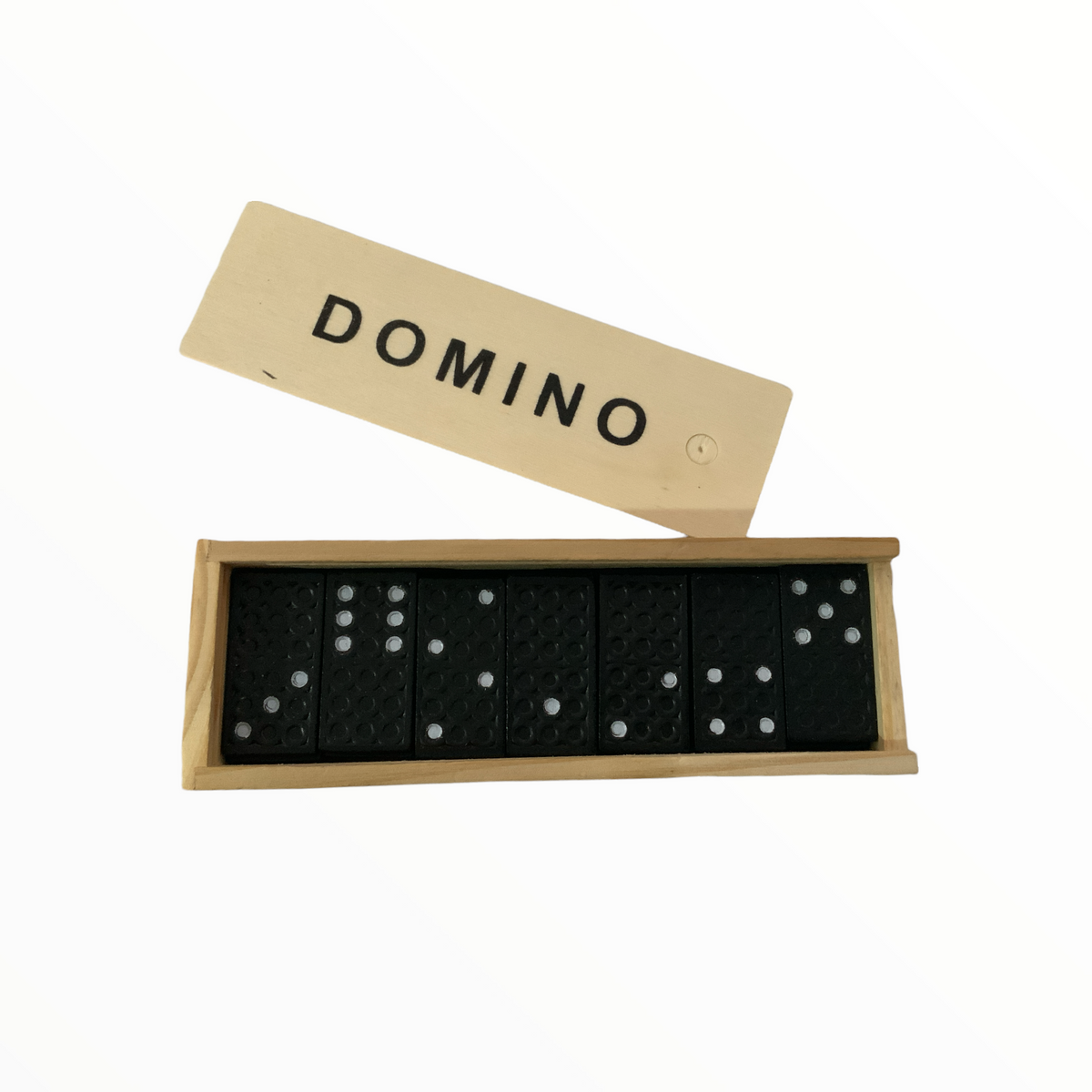 Mini dominó con caja de madera, modelo DMN-4007D