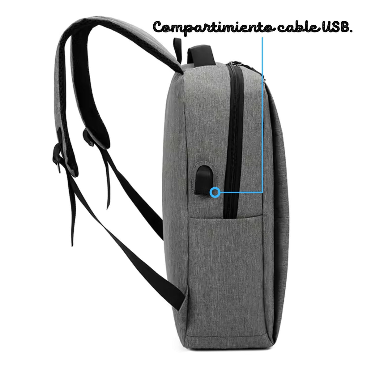 Mochila 3 en 1 con lonchera, lapicera y puerto USB, 20 L DNB263 - foto 5