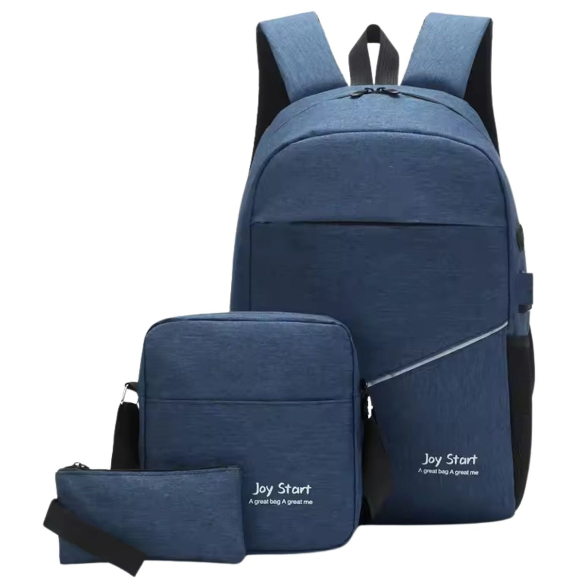 Mochila 3 en 1 con lonchera, lapicera y conexión USB para laptop DNB264 - foto 4
