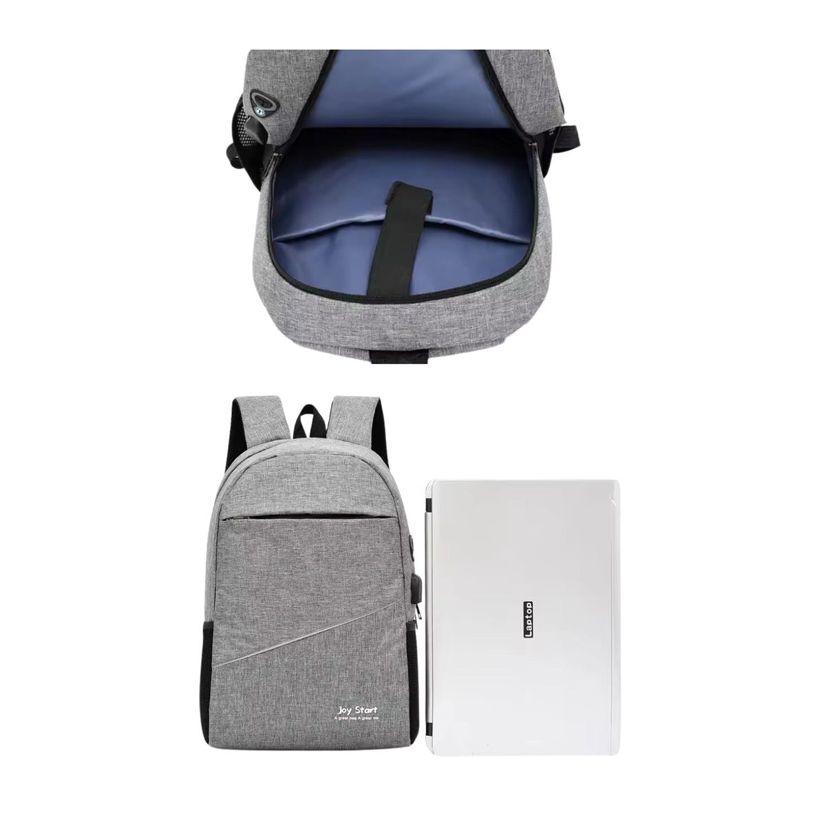 Mochila 3 en 1 con lonchera, lapicera y conexión USB para laptop DNB264 - foto 5