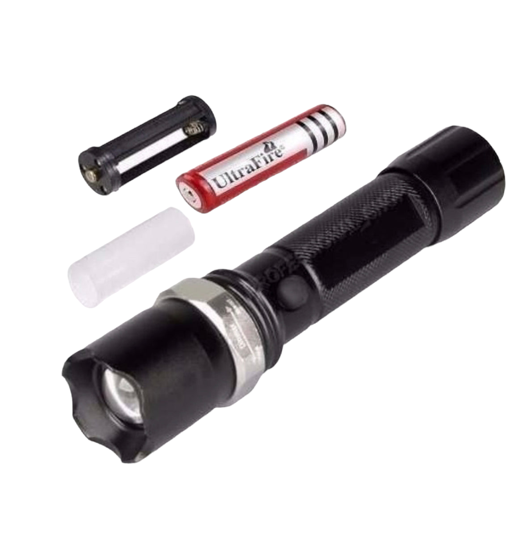 Lámpara LED Swat Cree recargable de 2000 lm con zoom DT1BA