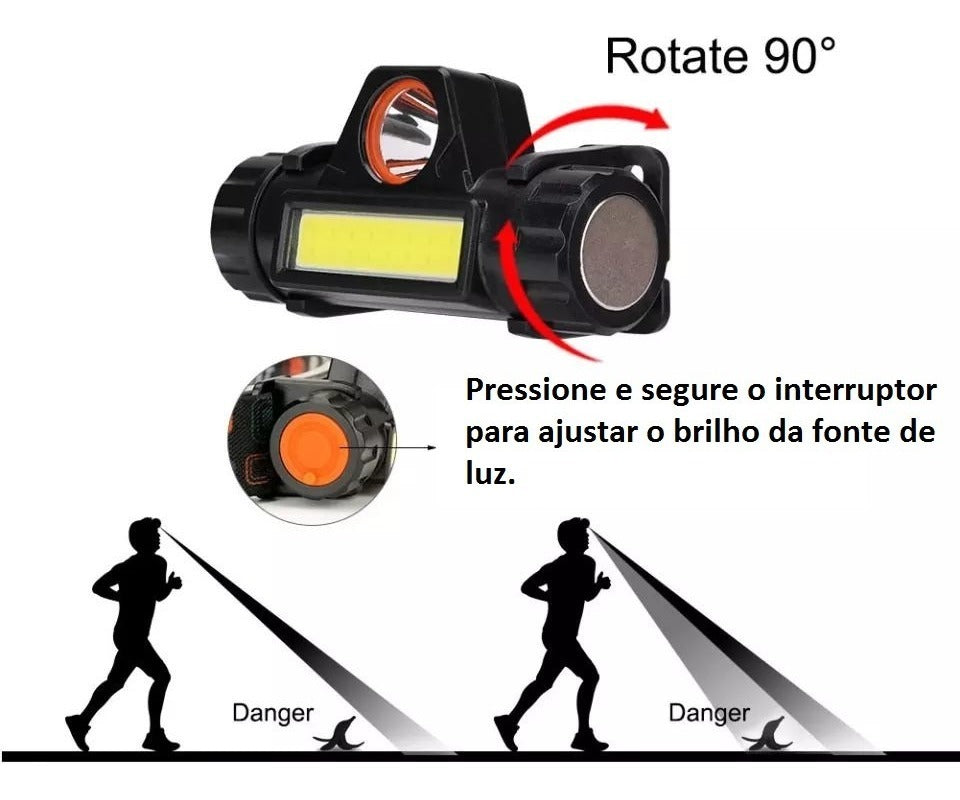 Linterna frontal con imán y dos modos, modelo DT446 - foto 3