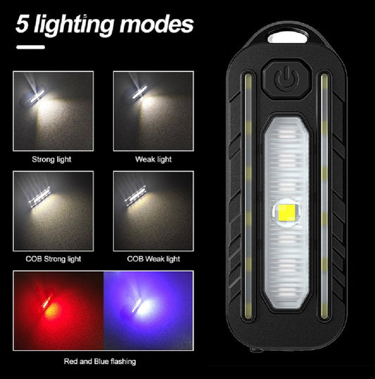 Luz LED para bicicleta con efecto patrulla, recargable DT475
