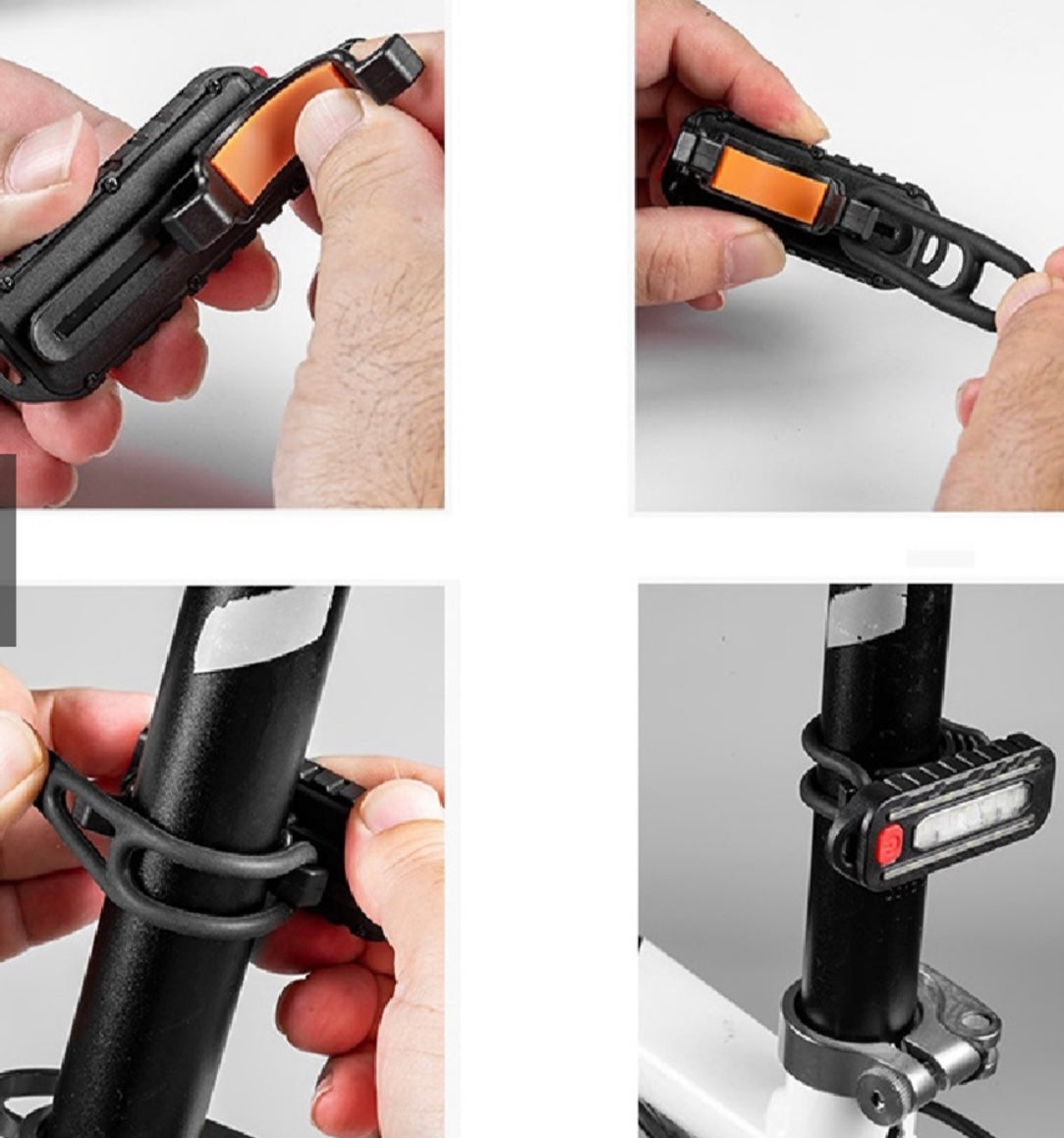 Luz LED para bicicleta con efecto patrulla, recargable DT475 - foto 4