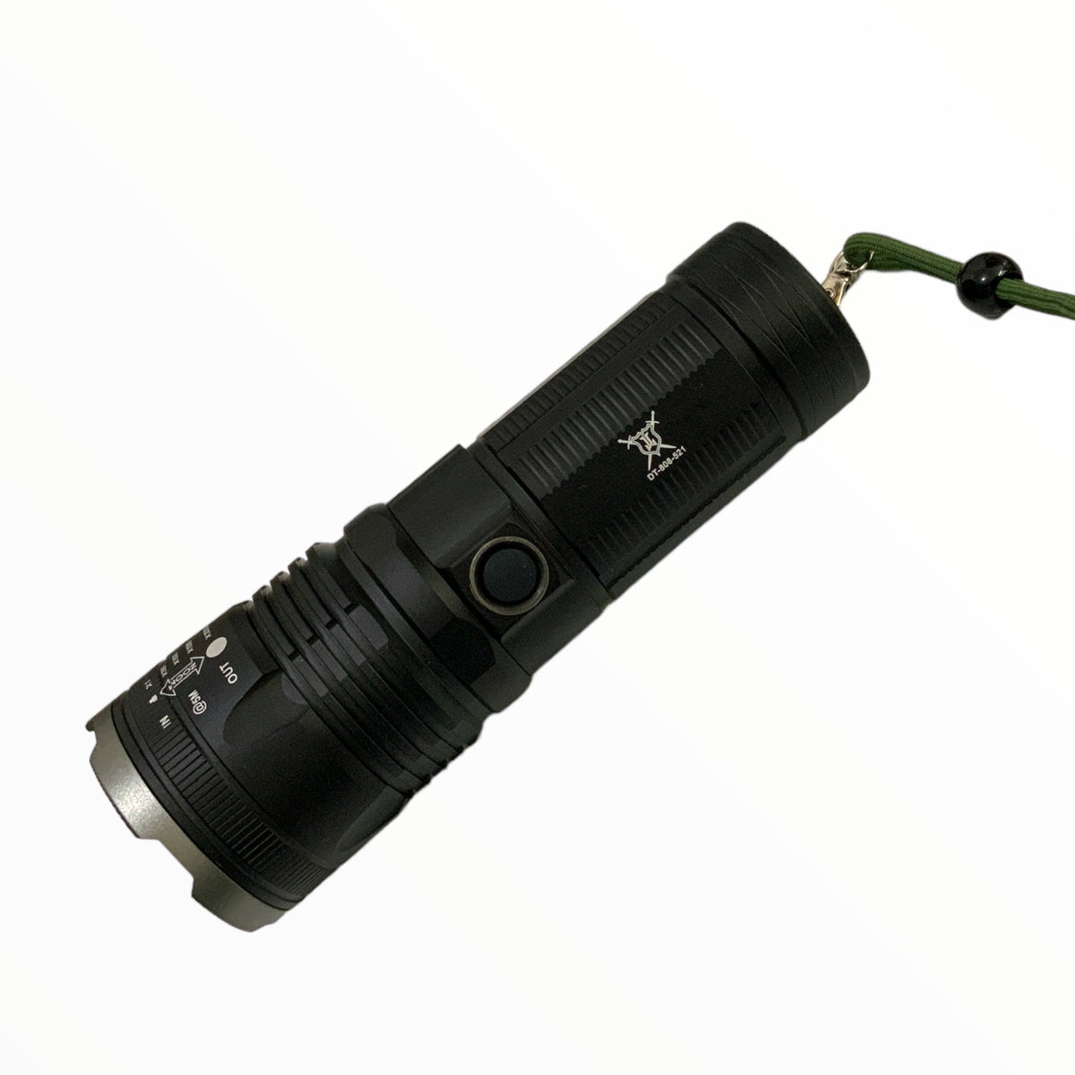 Lámpara de mano LED T180 con USB, 4 modos y control de carga DT521