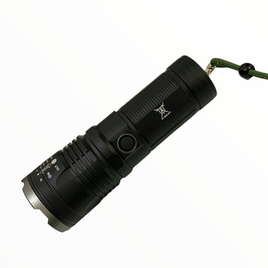 Lámpara de mano LED T180 con USB, 4 modos y control de carga DT521
