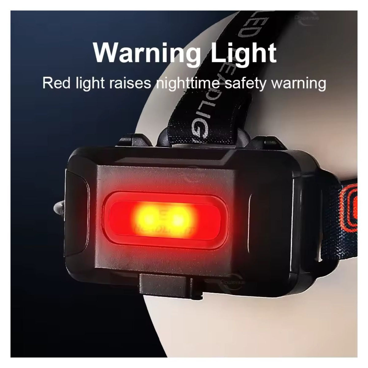 Lámpara minera LED con zoom, luz roja trasera y 2 baterías 18650 - foto 6
