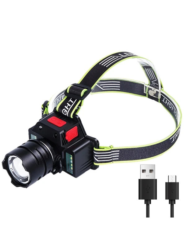 Lámpara de cabeza con power bank, 6 modos y zoom, modelo DT561