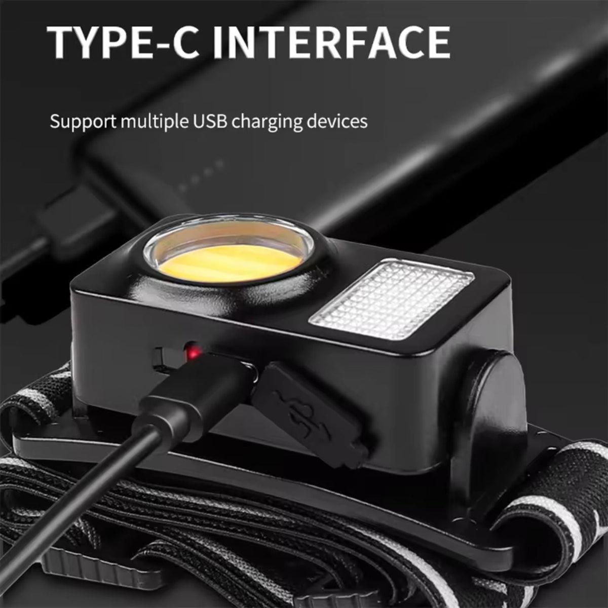 Linterna frontal recargable USB-C con tres modos de luz e IPX4 - foto 2