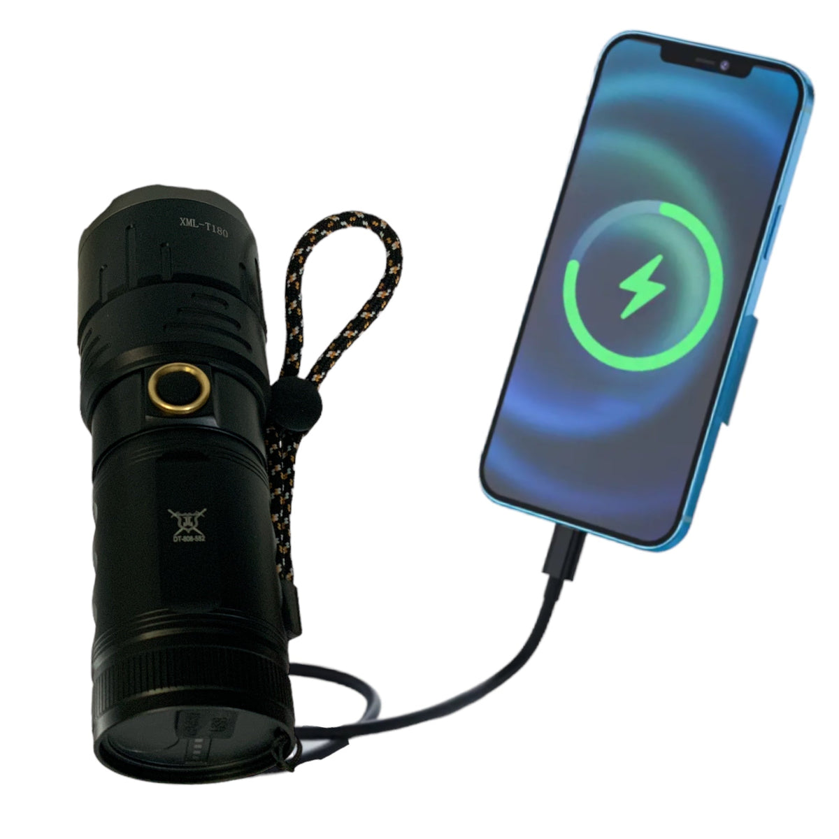 Lámpara LED T180 recargable con power bank y control de carga, DT582