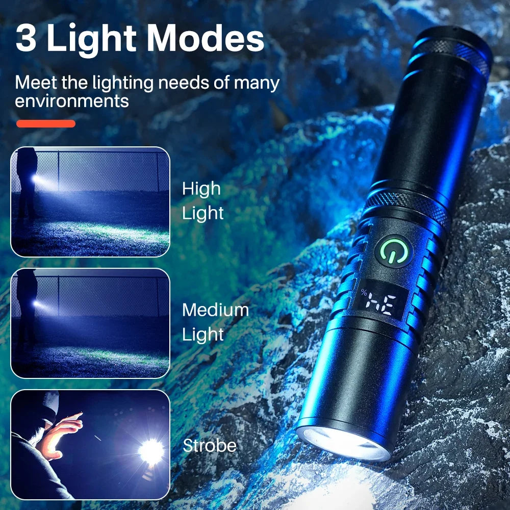 Lámpara de 3 pasos con power bank, zoom y resistencia al agua DT620 - foto 2