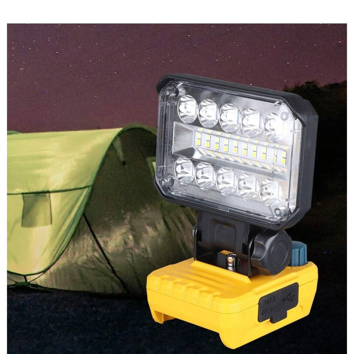 Luz de trabajo LED inalámbrica de 18 V con luz fría y cálida y power bank DT625 - foto 5