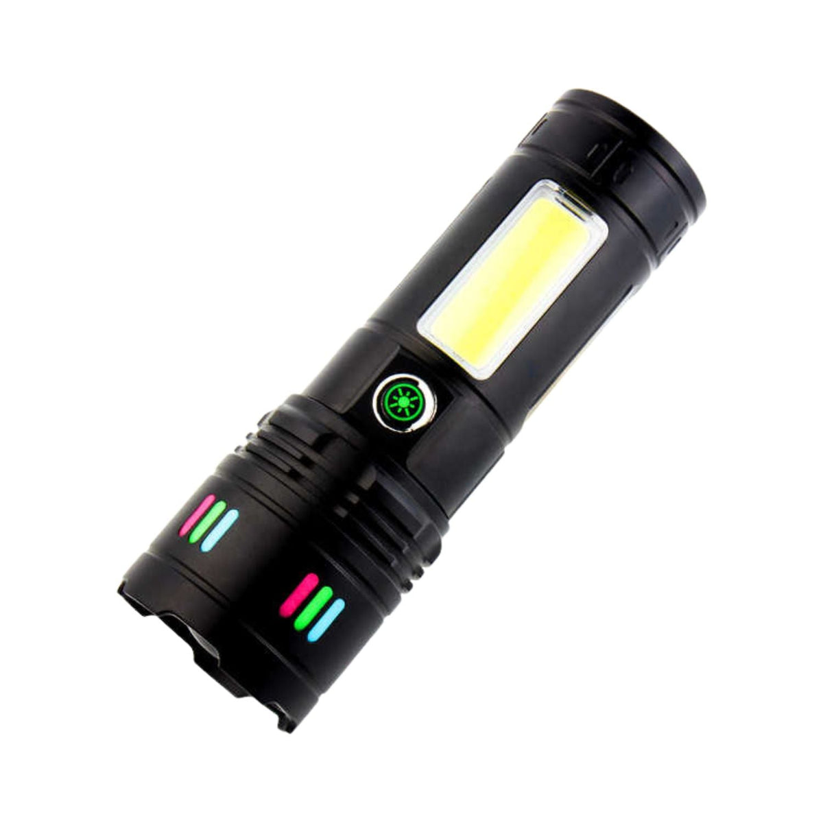 Lámpara frontal COB con power bank, indicador de carga y 5 modos DT665