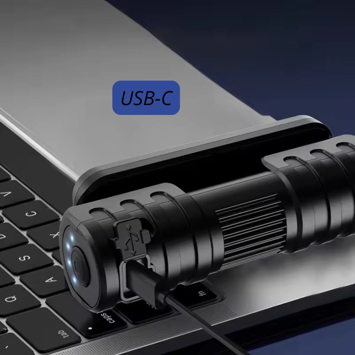 Linterna 2 en 1 de cabeza y mano con cabezal rotativo, imán y USB-C DT670 - foto 3