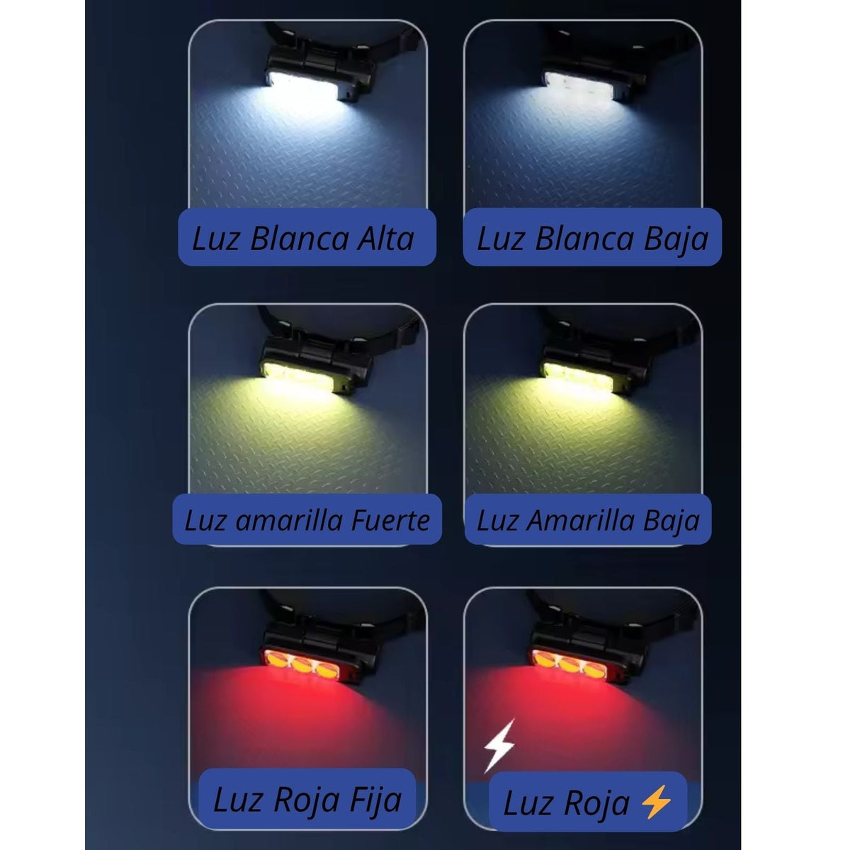 Linterna 2 en 1 de cabeza y mano con cabezal rotativo, imán y USB-C DT670 - foto 2