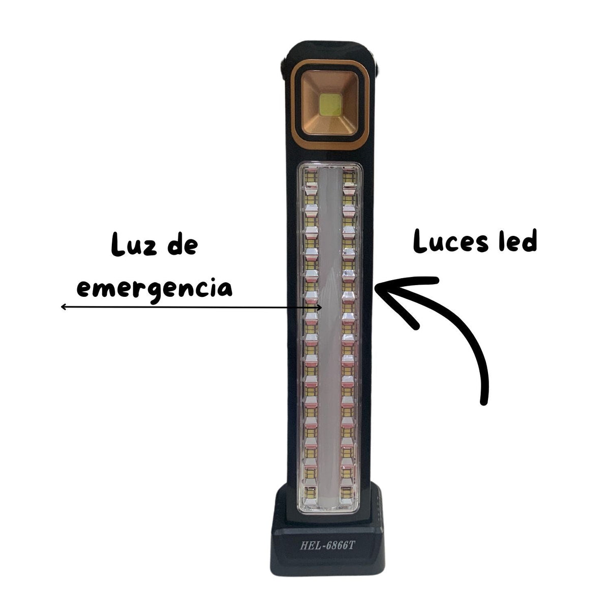 Lámpara de emergencia multifunción con panel solar de 4000 lúmenes DT6TA - foto 2
