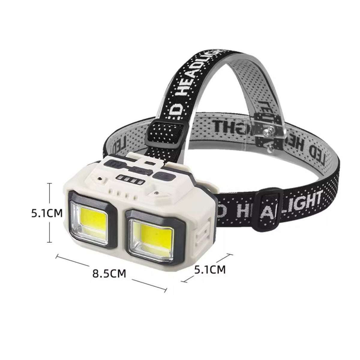 Linterna frontal LED y COB con sensor de movimiento y carga USB-C - foto 2