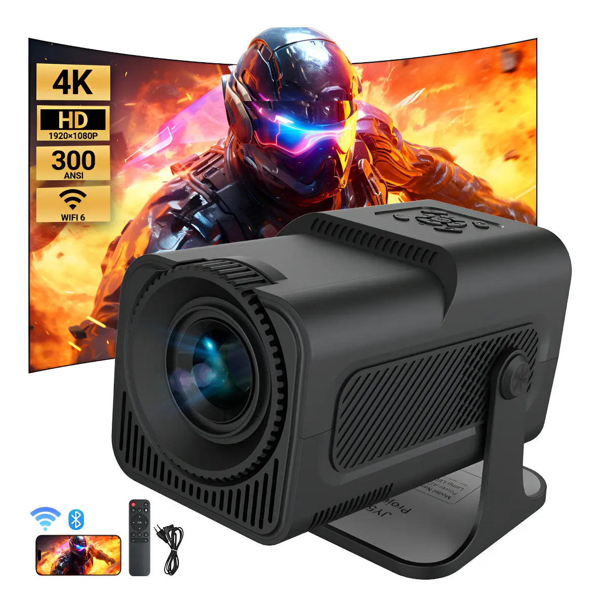 Mini Proyector Ll Trader Profesional 4K 20000 Lúmenes Android 13 WiFi Dual