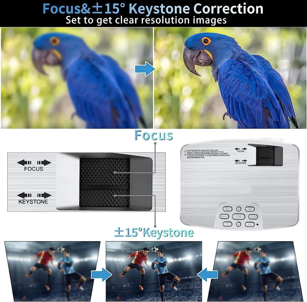 Proyector Portátil Mini Full HD 1080P Compatible 4K Bluetooth Cine en Casa HDMI USB