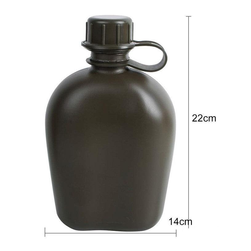 Cantimplora de 1 litro con funda táctica y cazo de acero - foto 8