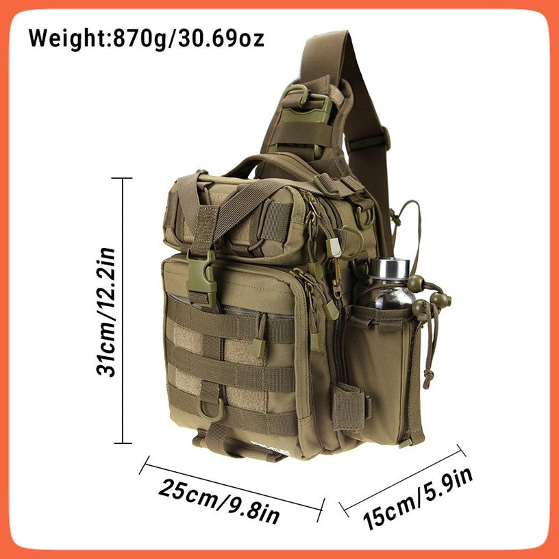 Mochila pechera táctica 4 en 1 de 11.6 litros multiusos - foto 9