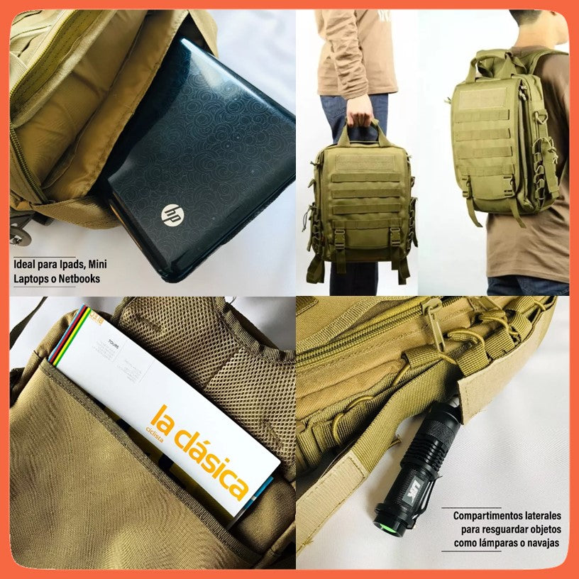 Mochila maletín táctica de 9 litros con MOLLE: mochila, maletín o mensajero - foto 10