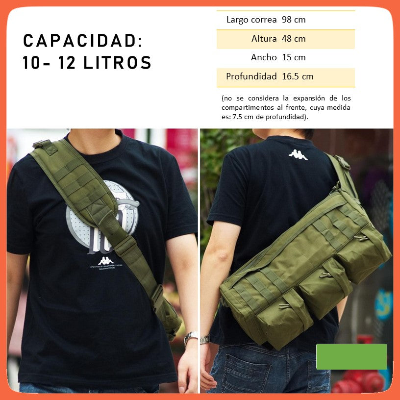 Mochila táctica cruzada de 10 litros con MOLLE, modelo WZ501 - foto 9