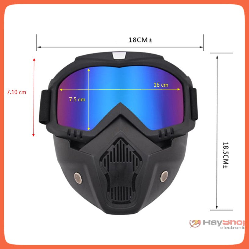 Máscara con googles desmontables para moto y ciclismo MJ03 - foto 9