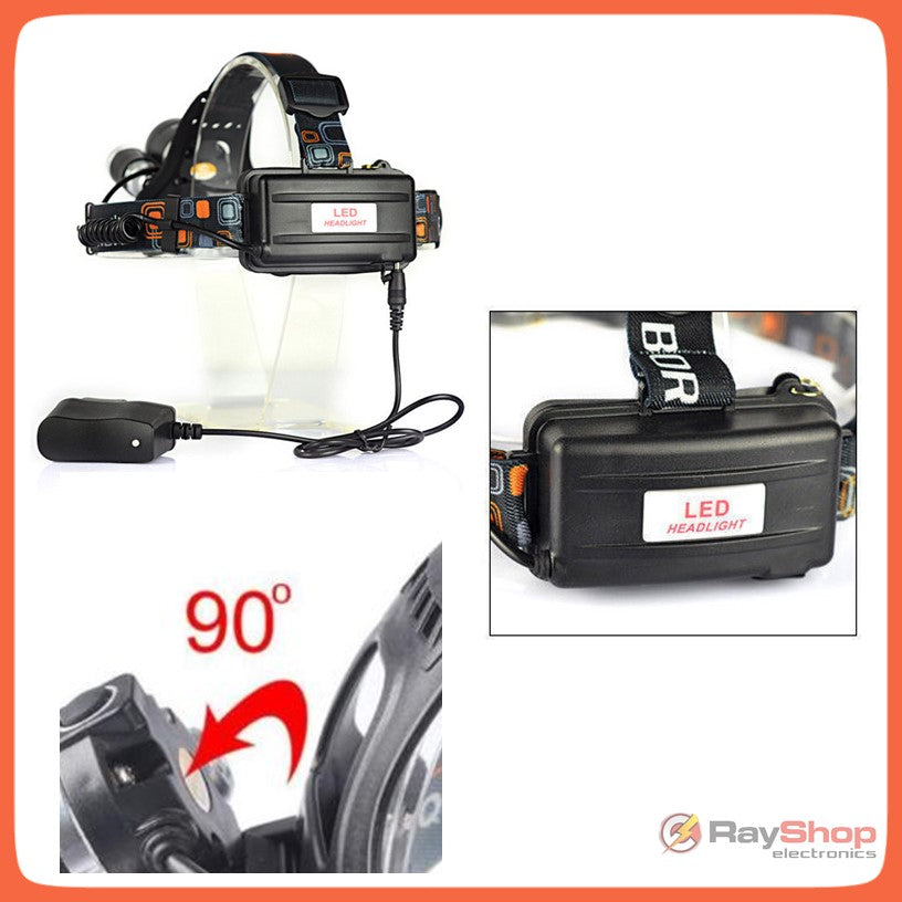 Linterna de cabeza de 3 LED y 6000 lúmenes con zoom (DT114) - foto 7
