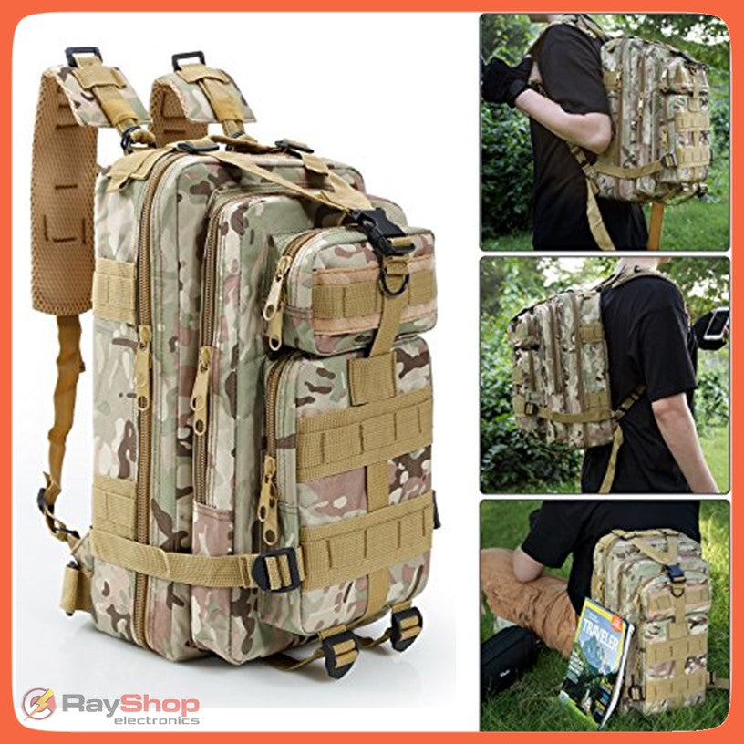 Mochila de asalto táctica de 30 litros con Molle y correas acolchadas (SN507)