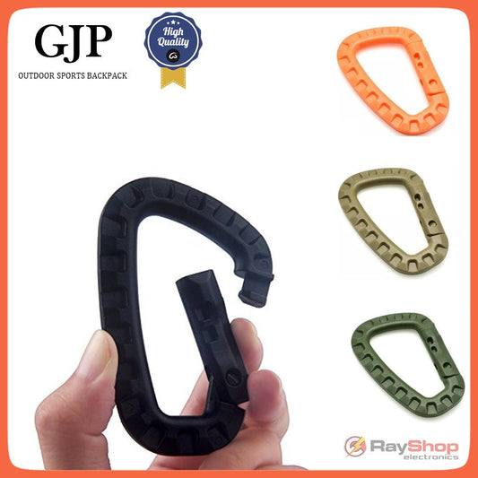 Mosquetón de plástico con anillo D para correas de 1 pulgada y MOLLE (SLK)