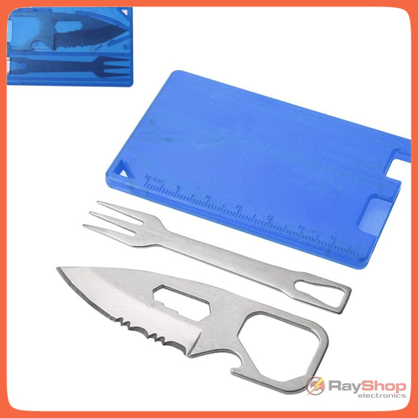 Tarjeta multiherramienta 6 en 1 con cuchillo y tenedor DPJ03