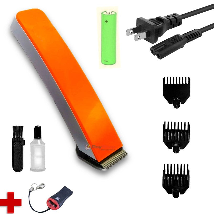Recortadora eléctrica recargable para barba y cabello con 3 peines
