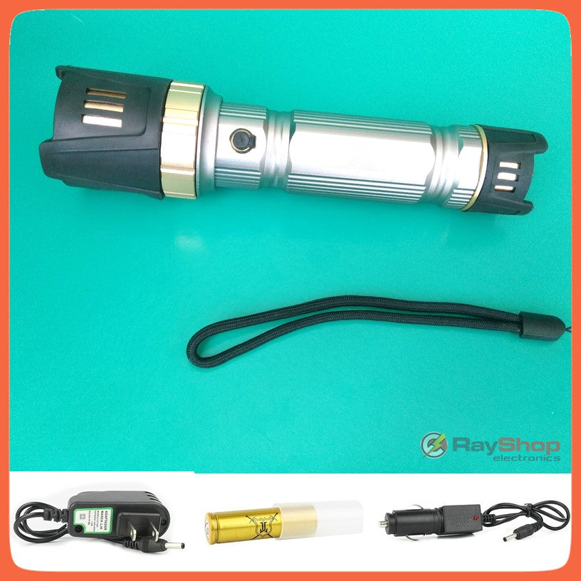 Linterna táctica 3000 lúmenes LED T6 con rompe vidrios (DT78)