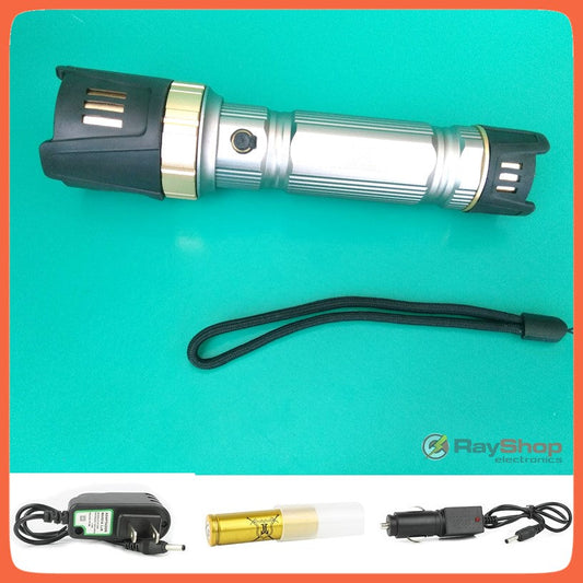Linterna táctica 3000 lúmenes LED T6 con rompe vidrios (DT78)