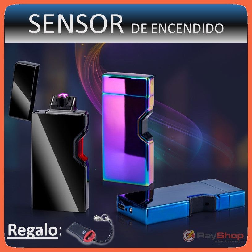 Encendedor de arco de plasma con sensor infrarrojo, recargable por USB (JL809)