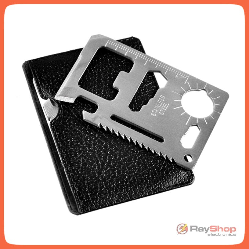 Tarjeta multiherramienta de acero inoxidable 11 en 1 con funda (DP001)